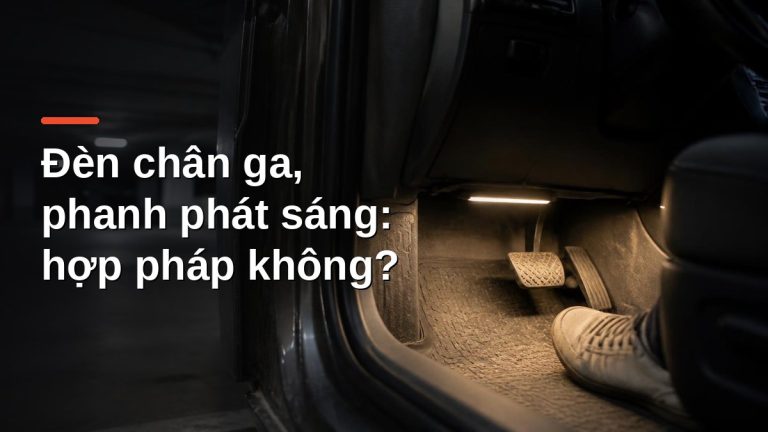 Đèn LED chiếu sàn chân ga, chân phanh ô tô phát sáng dịu dưới taplo