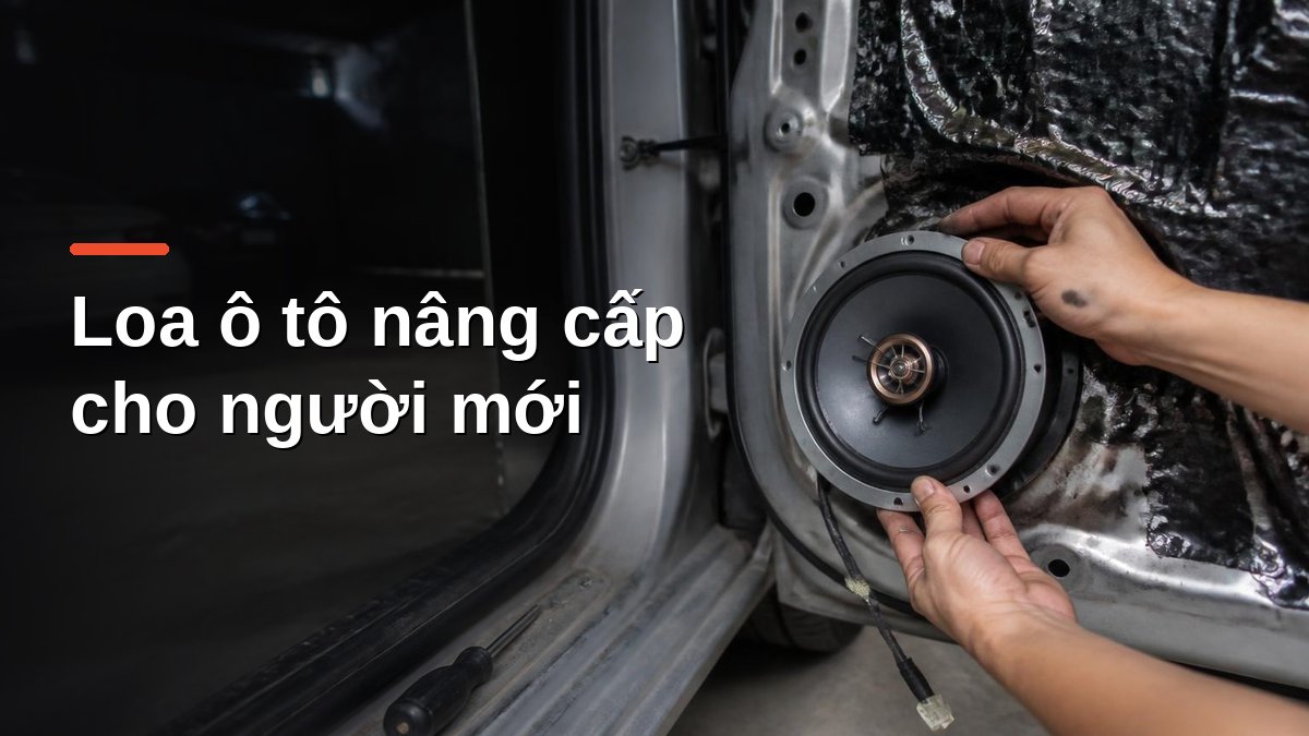Thợ lắp loa đồng trục ô tô vào cánh cửa đã dán tấm cách âm – nâng cấp loa ô tô cho người mới