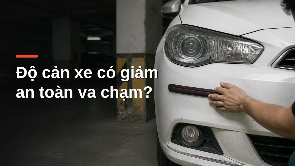 Dán nẹp cao su chống trầy lên góc cản trước ô tô – độ cản xe và an toàn va chạm