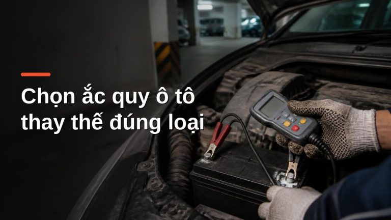Kiểm tra ắc quy ô tô bằng máy test trước khi chọn ắc quy thay thế đúng loại