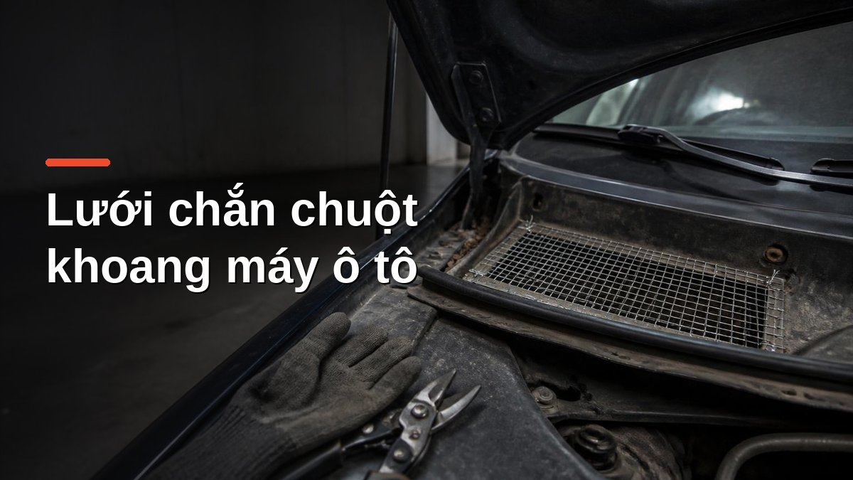 Lưới inox chắn chuột lắp tại cửa lấy gió điều hòa trong khoang máy ô tô