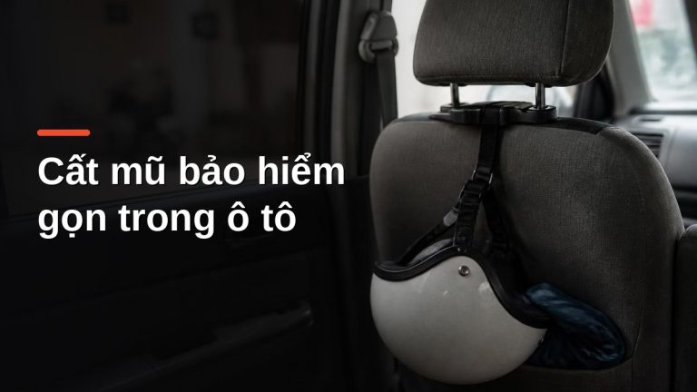 Mũ bảo hiểm treo bằng móc treo sau tựa đầu ghế ô tô