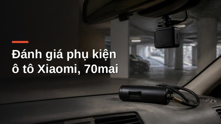 Camera hành trình gắn sau gương và máy bơm lốp mini trên táp lô ô tô – review phụ kiện Xiaomi, 70mai