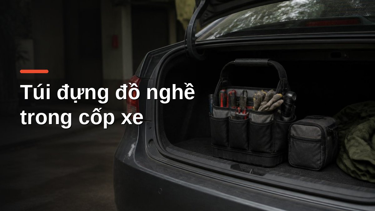 Túi đựng đồ nghề sửa xe ô tô nhiều ngăn đặt gọn trong cốp xe